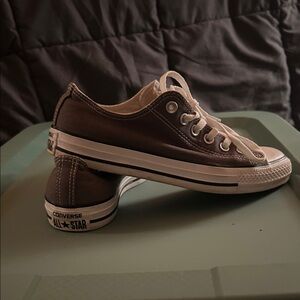 Converse Grey Low-Top Sneakers with White Trim